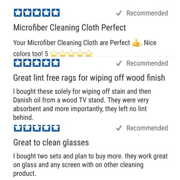 3/$15 NEW Microfiber Towels Cleaning Cloths 12”x 12”, SET OF 4, Different Colors - Picture 10 of 16